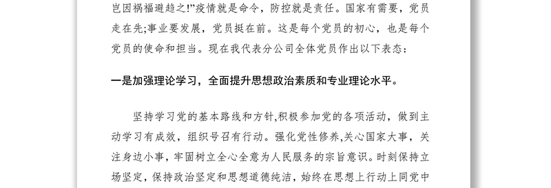 年党建工作暨基层党员代表会议上的表态发言