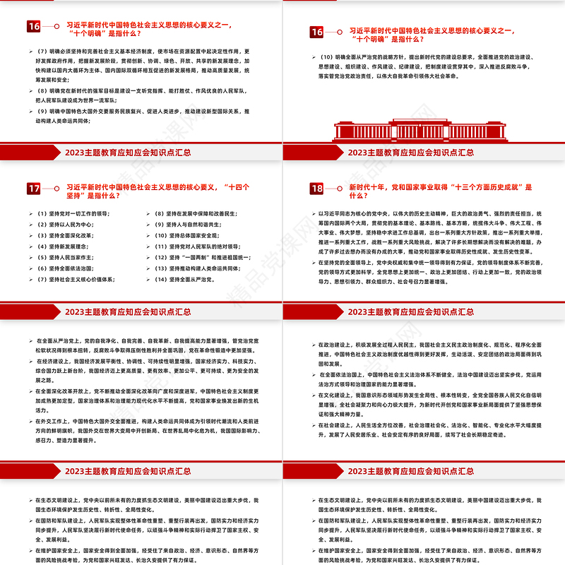 2023年主题教育应知应会知识点汇总PPT精品扎实开展主题教育党员学习课件