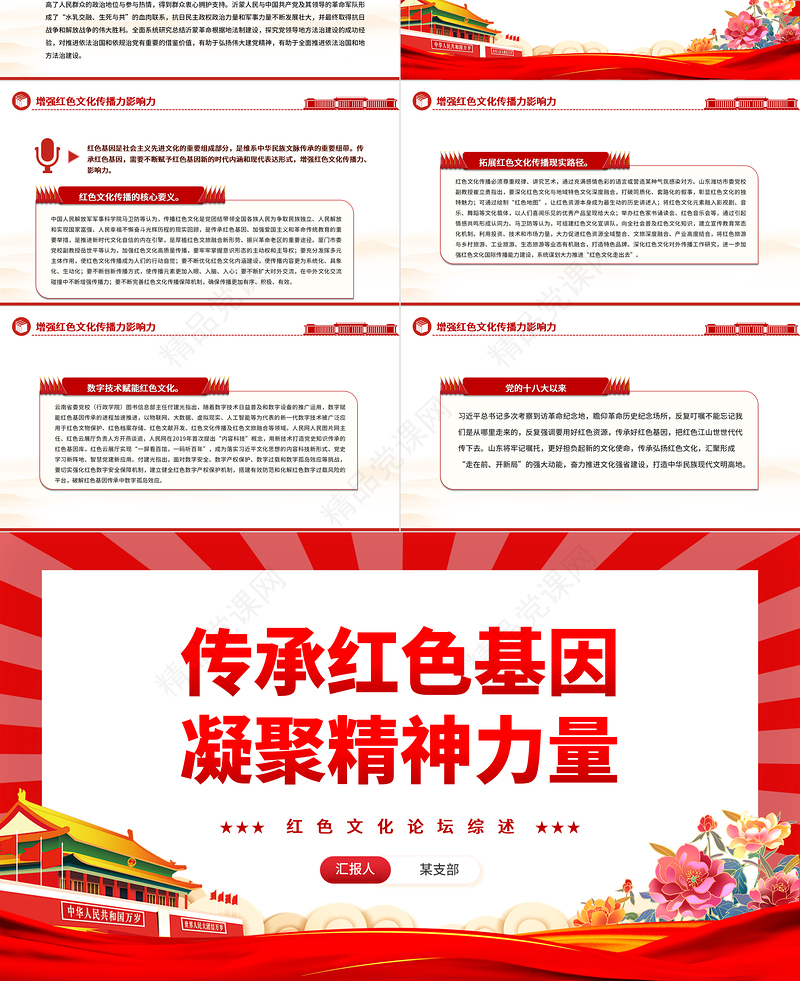 党政风优质传承党政风基因凝聚精神力量PPT党政风文化论坛综述专题课件模板下载