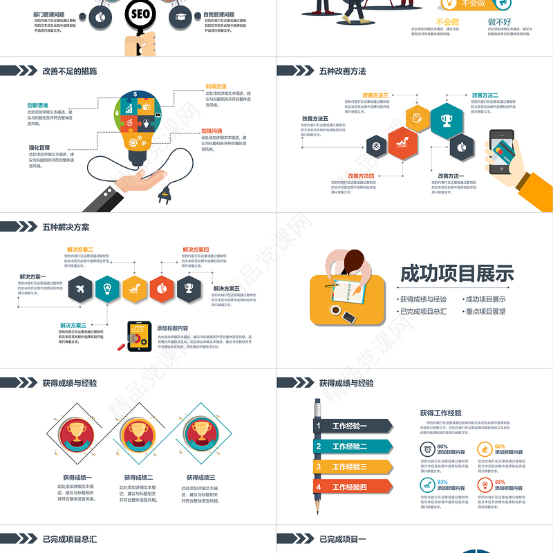 2023年工作总结汇报工作计划PPT模板下载
