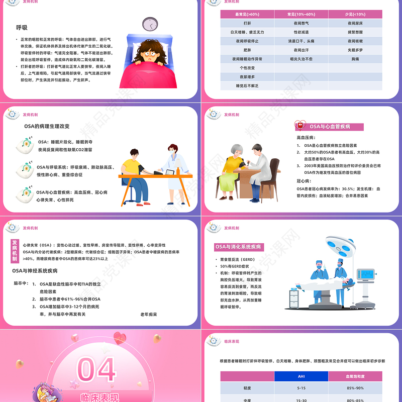 2024老年人睡眠障碍PPT精美卡通老年人睡眠障碍课件下载