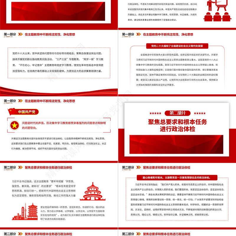 2023开展主题教育是一次重要的政治体检PPT优质党建风深入开展学习习近平新时代中国特色社会主义思想主题教育专题党课课件