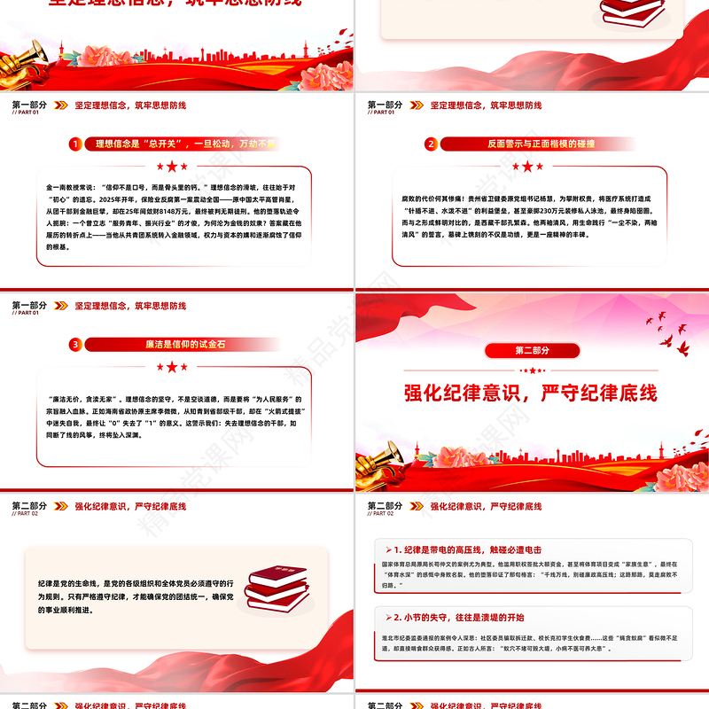 2025廉政建设党课PPT坚守廉洁底线弘扬清风正气课件