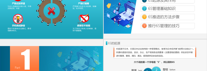 原创公司企业办公室工厂车间员工6S管理培训PPT