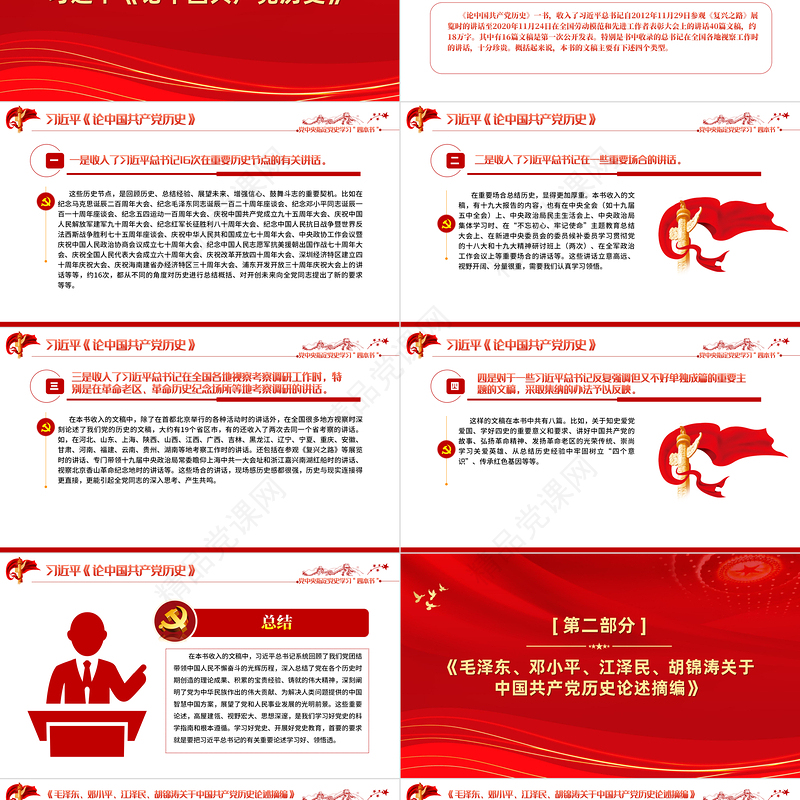 党中央指定四本书PPT新时代新四书党史学习指定目录材料学习心得体会党课课件