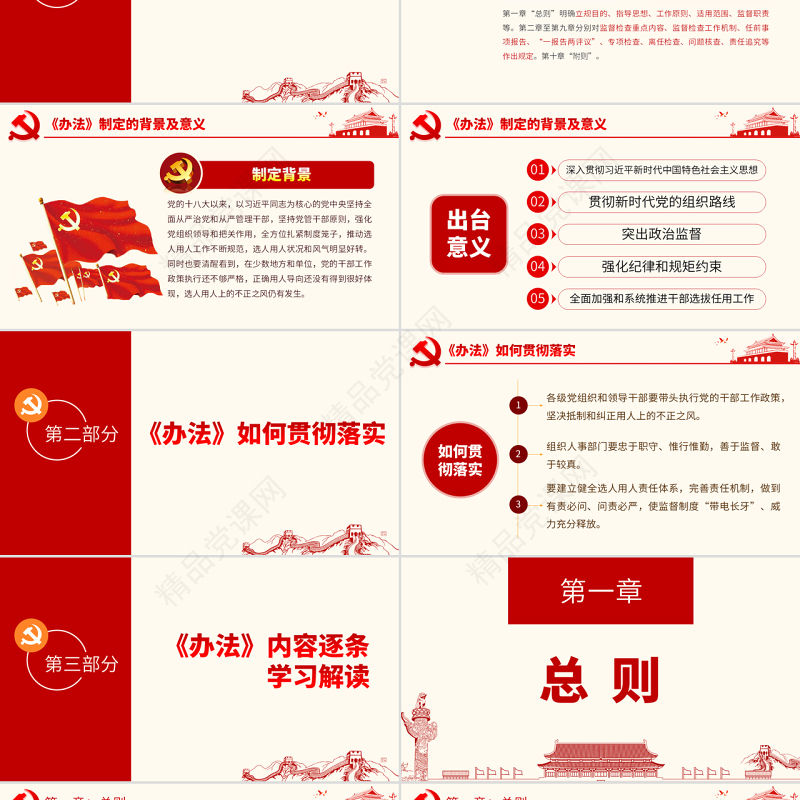 原创干部选拔任用工作监督检查和责任追究办法学习解读PPT-版权可商用