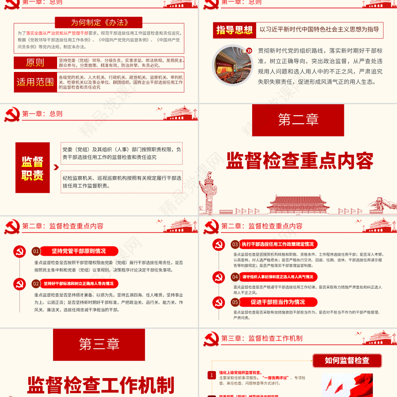 原创干部选拔任用工作监督检查和责任追究办法学习解读PPT-版权可商用