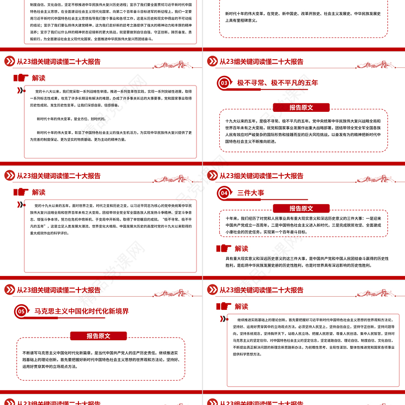 从23组关键词读懂二十大报告PPT党政风优质20大报告中的关键词学习解读微党课课件