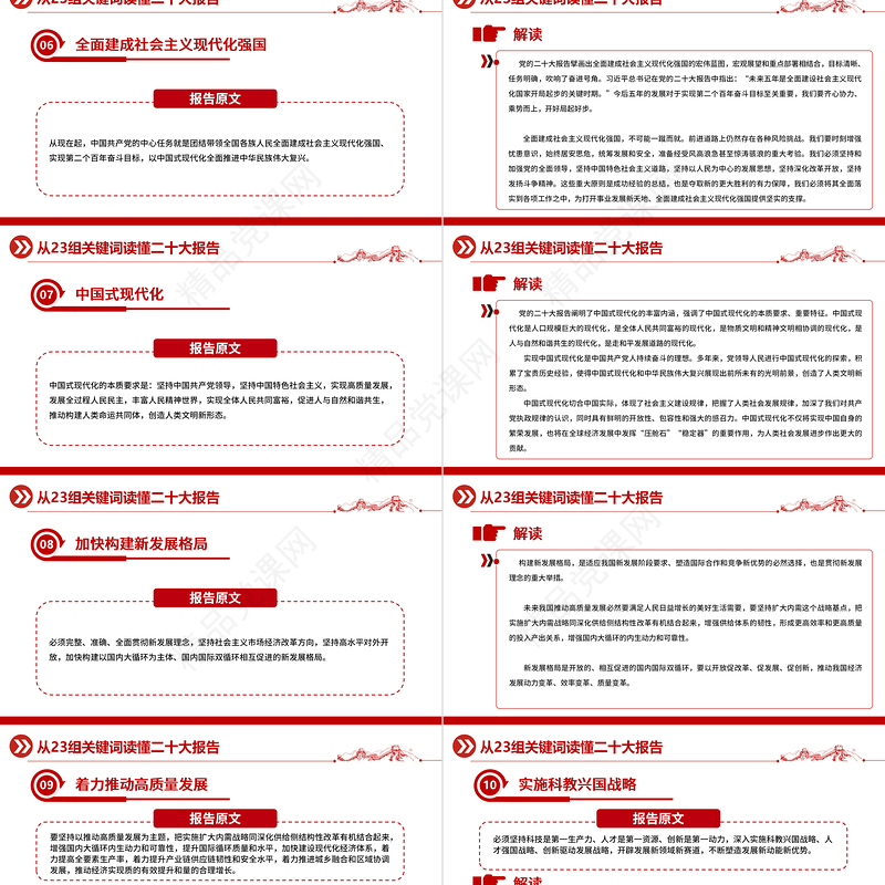 从23组关键词读懂二十大报告PPT党政风优质20大报告中的关键词学习解读微党课课件