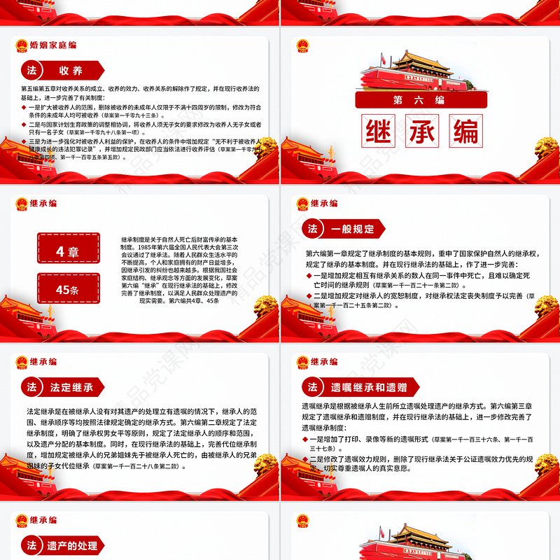 中华人民共和国民法典草案解读党课PPT