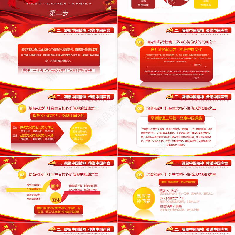 社会主义核心价值观党课学习PPT模版