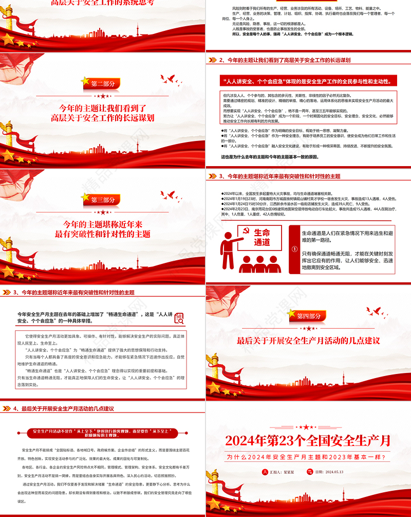 为什么2024年安全生产月主题和2023年基本一样PPT大气精美全国安全生产月专题课件