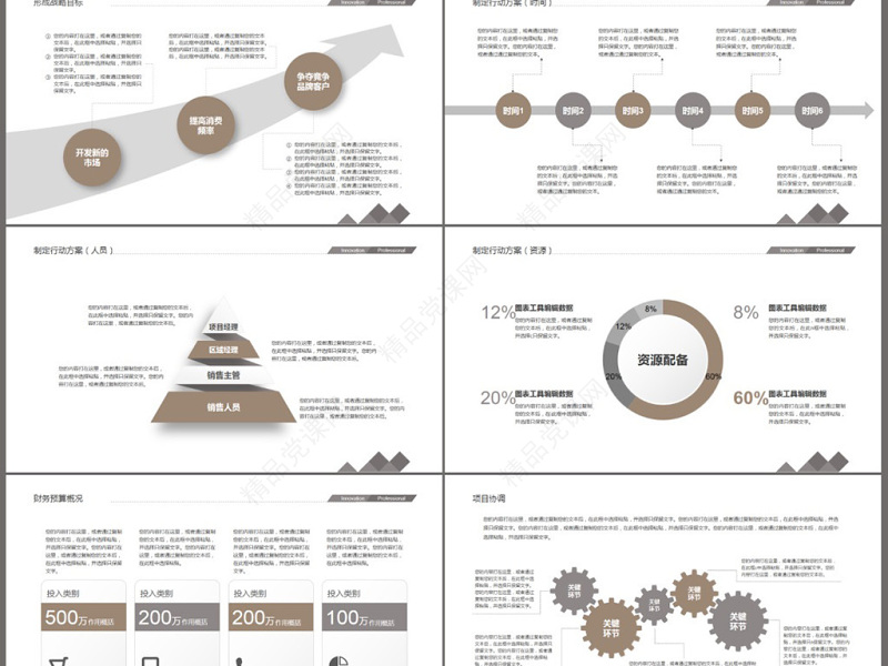 2017简约年中总结年度总结ppt模板