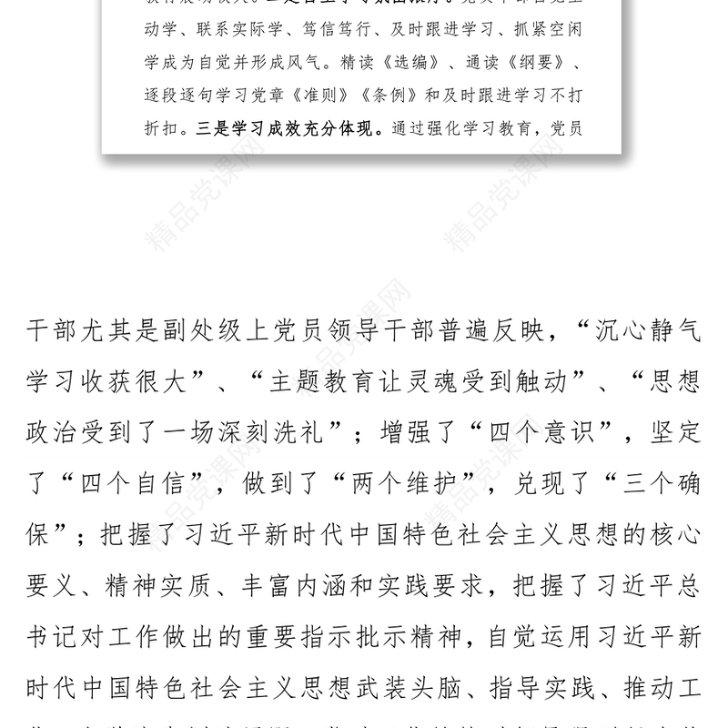 主题教育自查评估总结报告