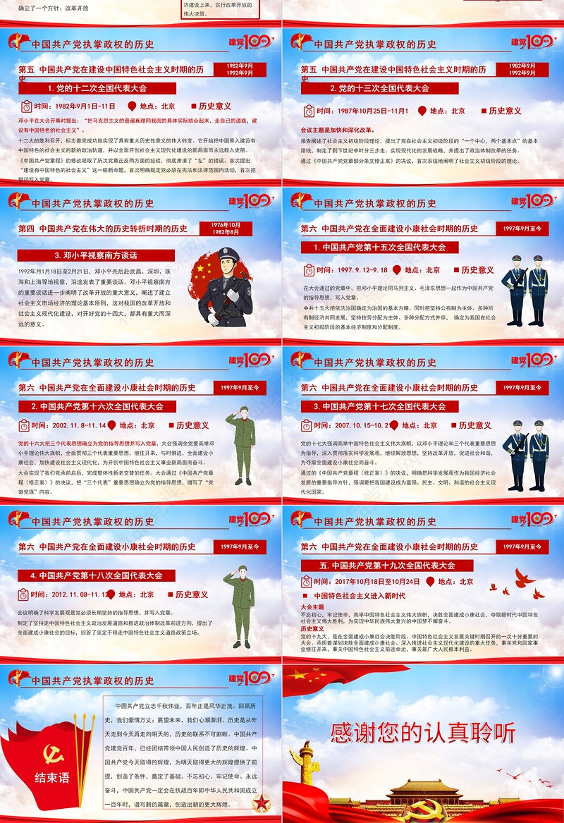 党史专题讲座七一建党节PPT庆祝中国共产党成立100周年