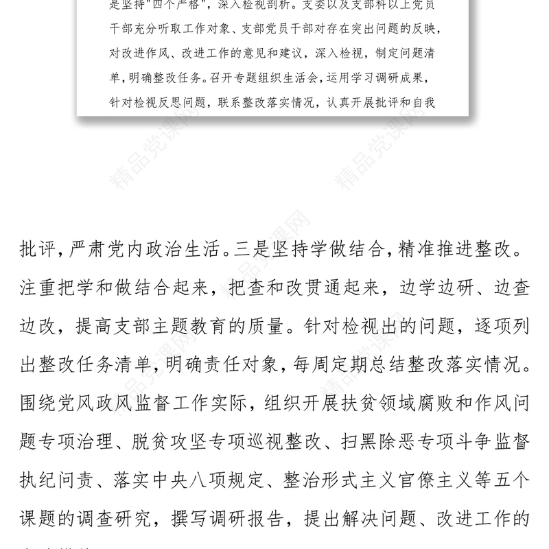 党风政风监督室党支部党建工作总结