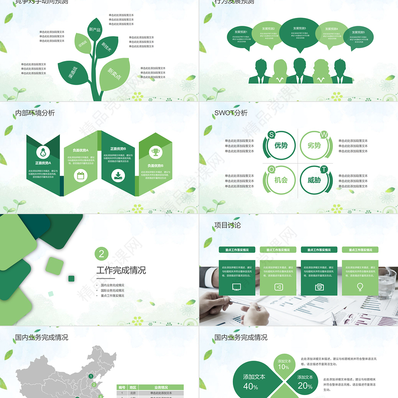 2023年工作总结PPT清新简约风格年终总结动态课件模板