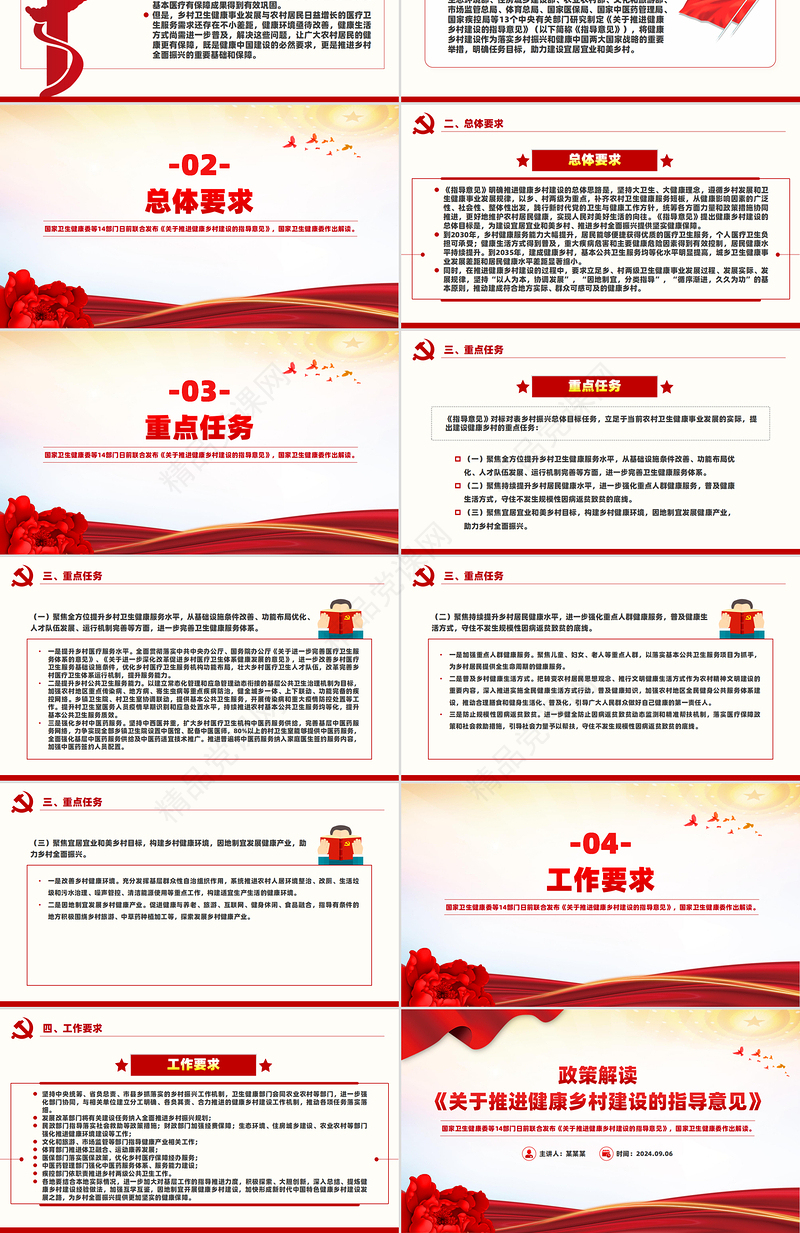 2024《关于推进健康乡村建设的指导意见》政策解读PPT课件