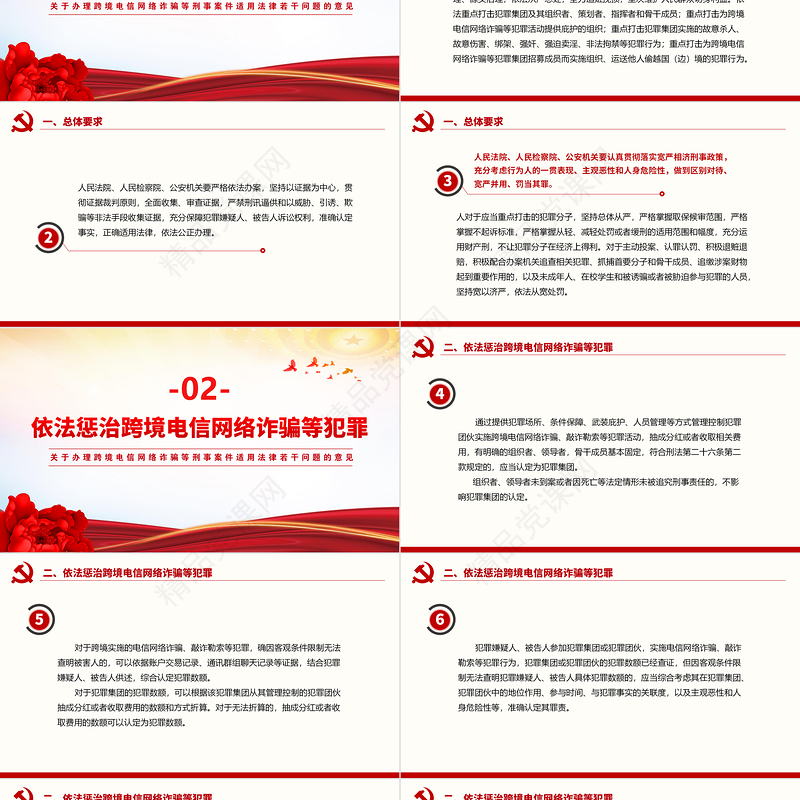 简洁风关于办理跨境电信网络诈骗等刑事案件适用法律若干问题的意见PPT