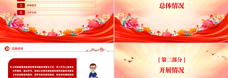 2025开展违规吃喝等问题专项整治工作总结PPT模板