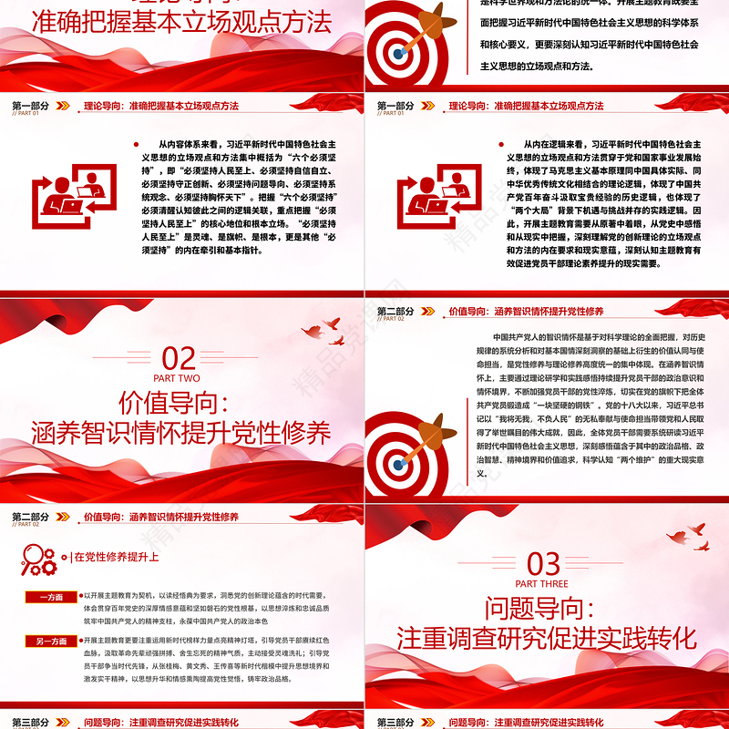 2023深刻认知主题教育的实践指引ppt优质简约学习贯彻习近平新时代主题教育思想党组织党员主题教育党课课件