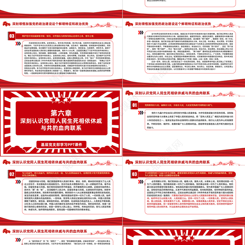 八论学习贯彻党的十九届六中全会精神PPT六中全会公报与决议论述合集党课课件