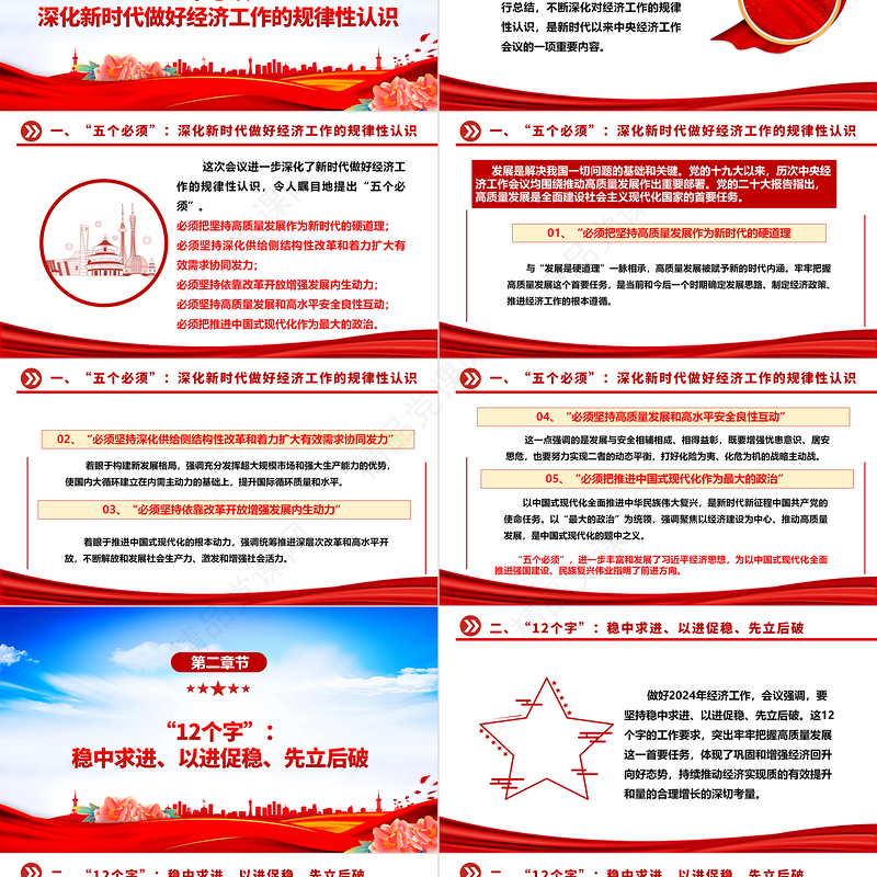 从四方面学习领会中央经济工作会议精神ppt蓝色党政风深入分析习近平总书记在中央经济工作会议重要讲话党组织经济专题党课课件