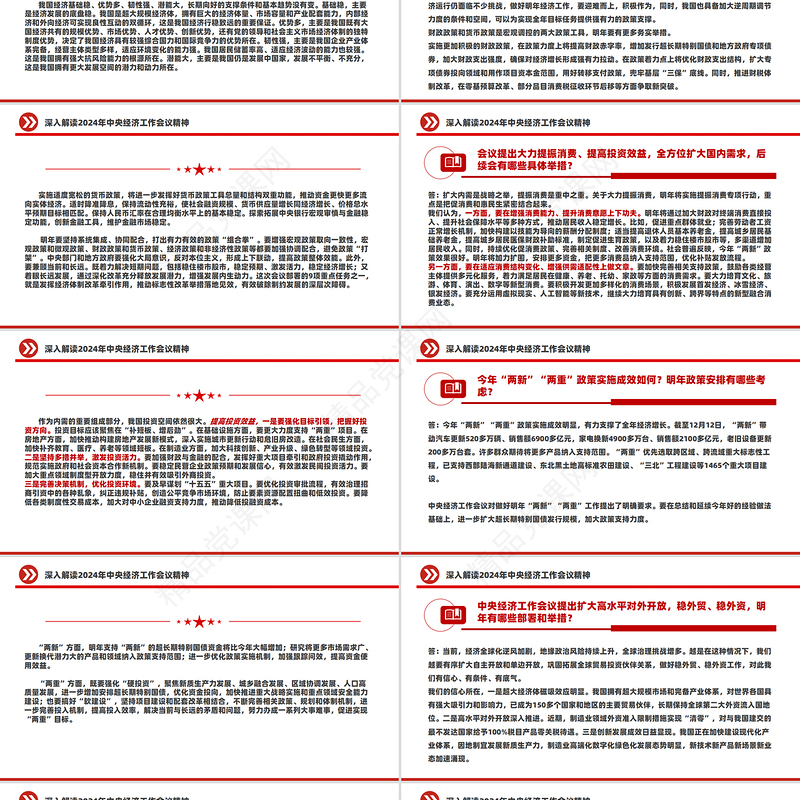 党政风2024年中央经济工作会议精神解读PPT党课下载