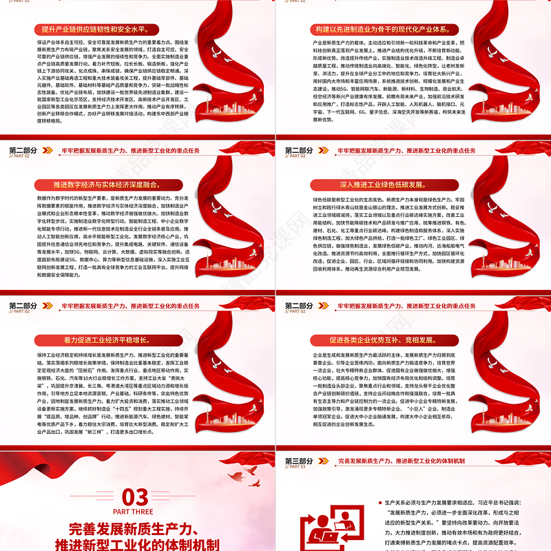 精美党建风加快发展新质生产力深入推进新型工业化PPT深入学习新质生产力课件