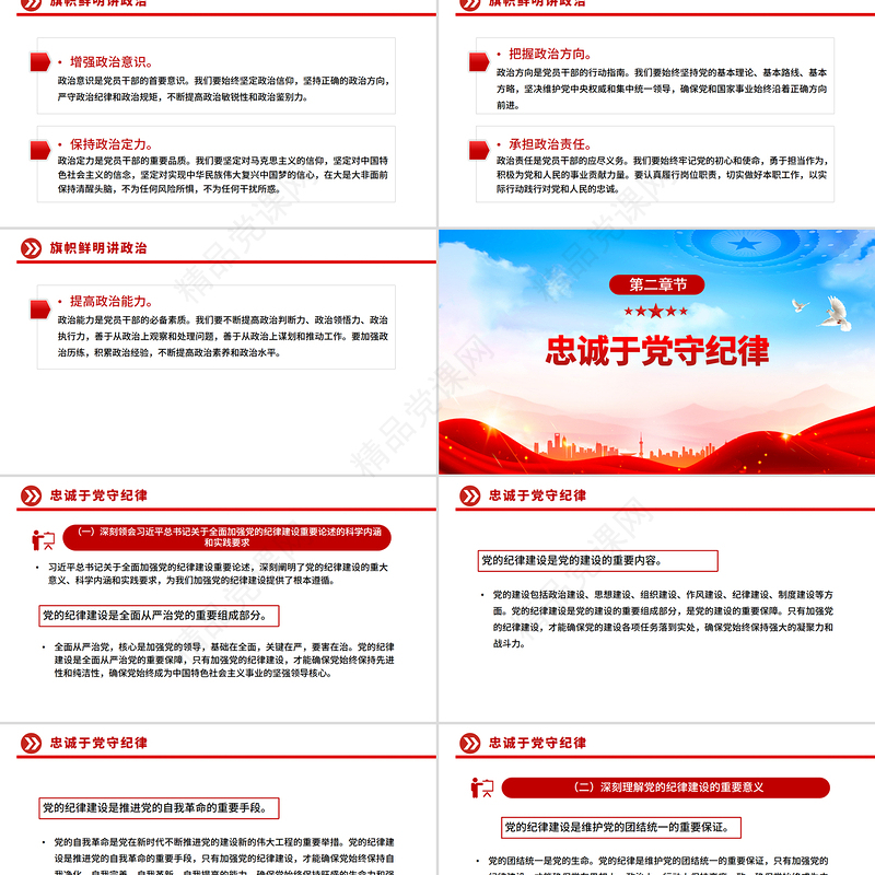 2025三季度主题党课PPT讲政治守纪律敢担当课件