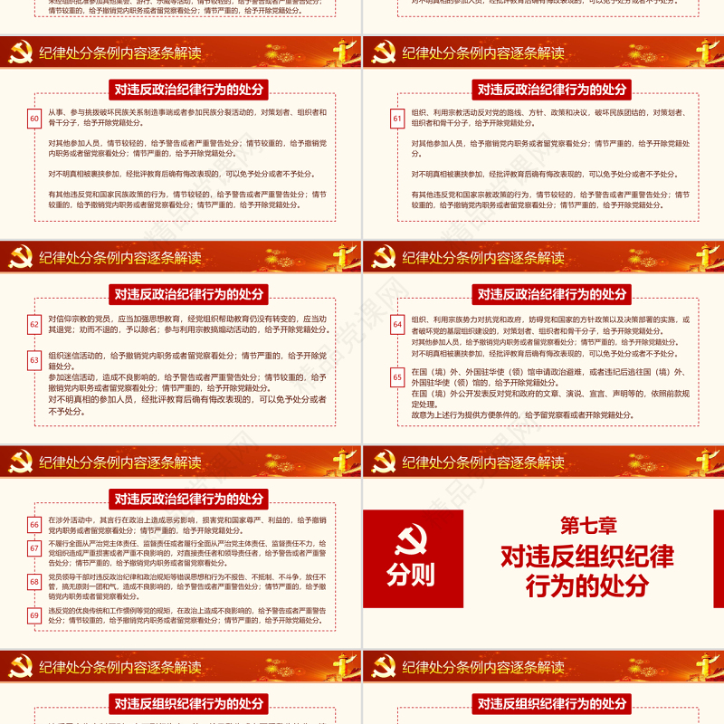 原创精讲新版中国共产党纪律处分条例党课PPT-版权可商用