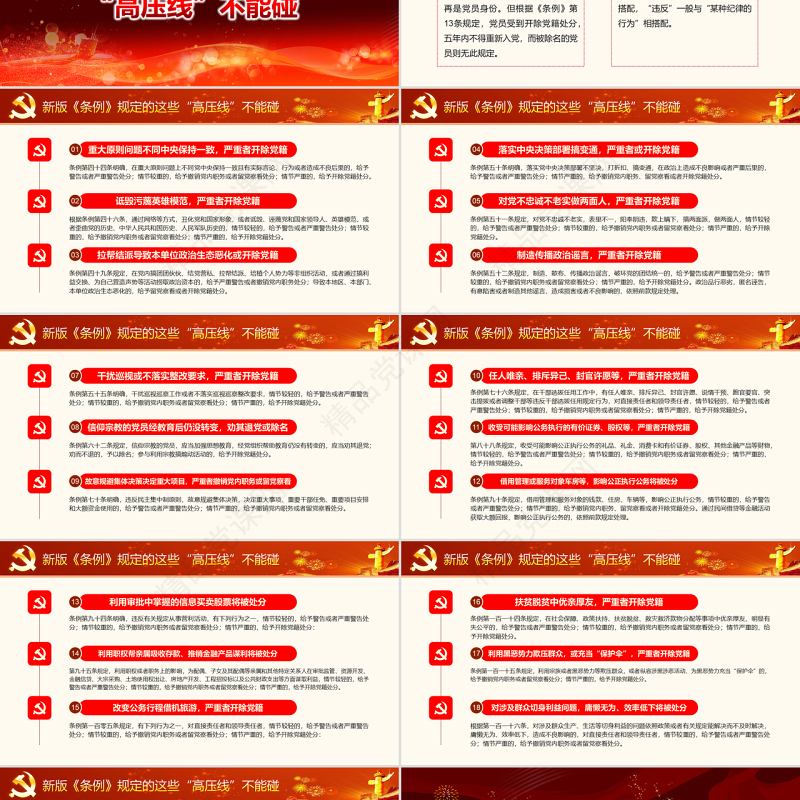 原创精讲新版中国共产党纪律处分条例党课PPT-版权可商用
