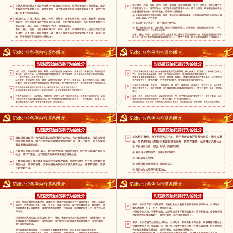 原创精讲新版中国共产党纪律处分条例党课PPT-版权可商用