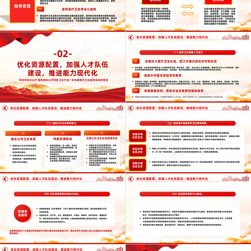 2023关于进一步完善医疗卫生服务体系的意见PPT精品风学习解读关于进一步完善医疗卫生服务体系的意见专题党课课件模板