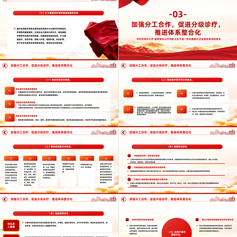 2023关于进一步完善医疗卫生服务体系的意见PPT精品风学习解读关于进一步完善医疗卫生服务体系的意见专题党课课件模板