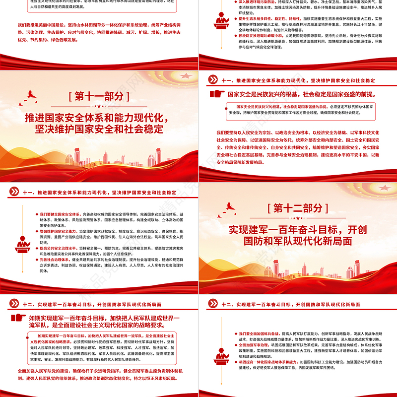 党的二十大报告PPT党政风学习党的20大精神党员干部辅导微党课课件2