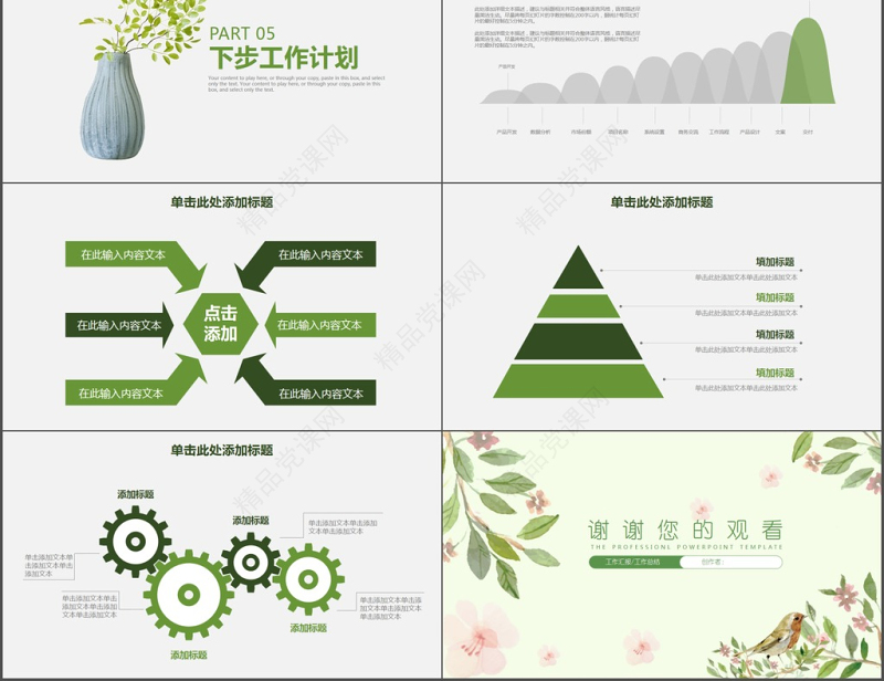 文艺小清新公司工作汇报工作总结PPT
