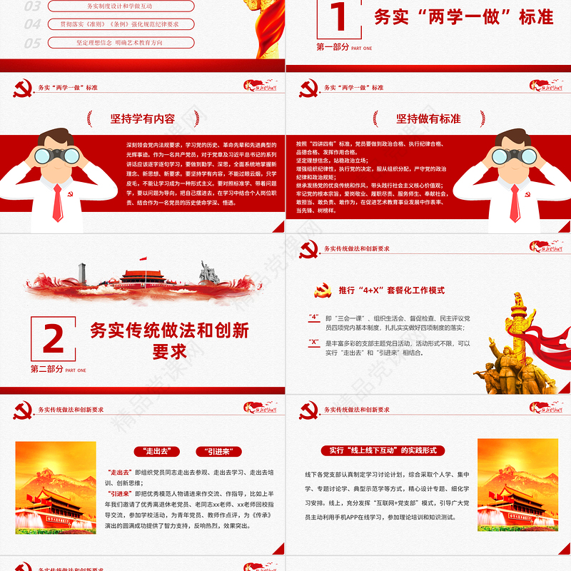 中国共产党光建党100周年辉历程不忘初心党员党课宣传党政党建PPT模板