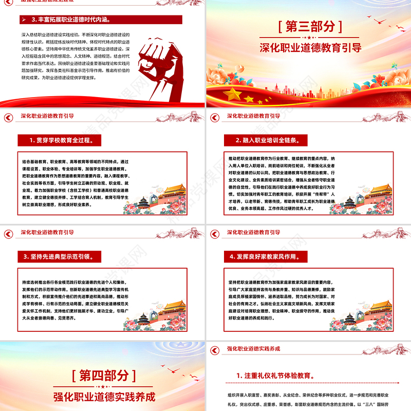 精美大气《新时代职业道德建设实施纲要》PPT课件