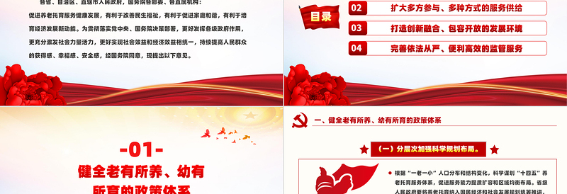 党政风关于促进养老托育服务健康发展的意见PPT下载