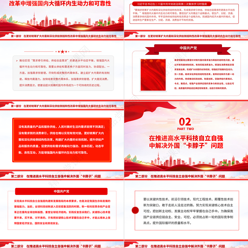 2023加快构建新发展格局的重大战略举措PPT精品风党员干部学习教育专题党课课件