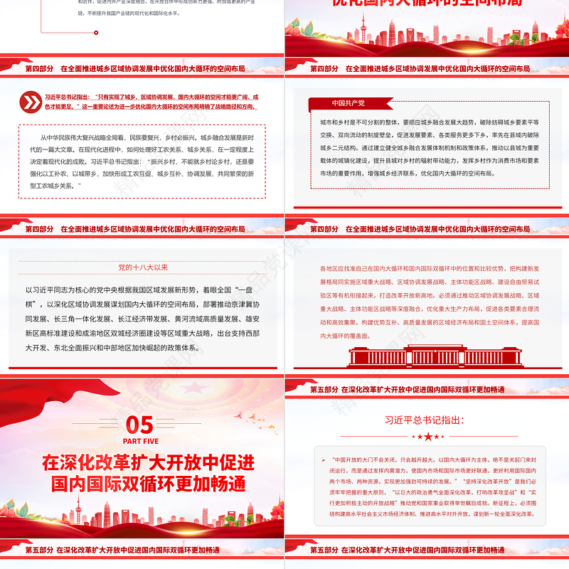 2023加快构建新发展格局的重大战略举措PPT精品风党员干部学习教育专题党课课件