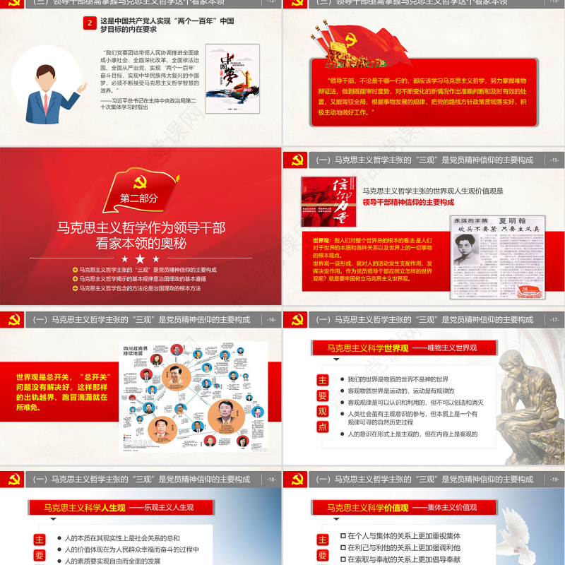 原创马克思主义哲学唯物辩证法党课学习PPT