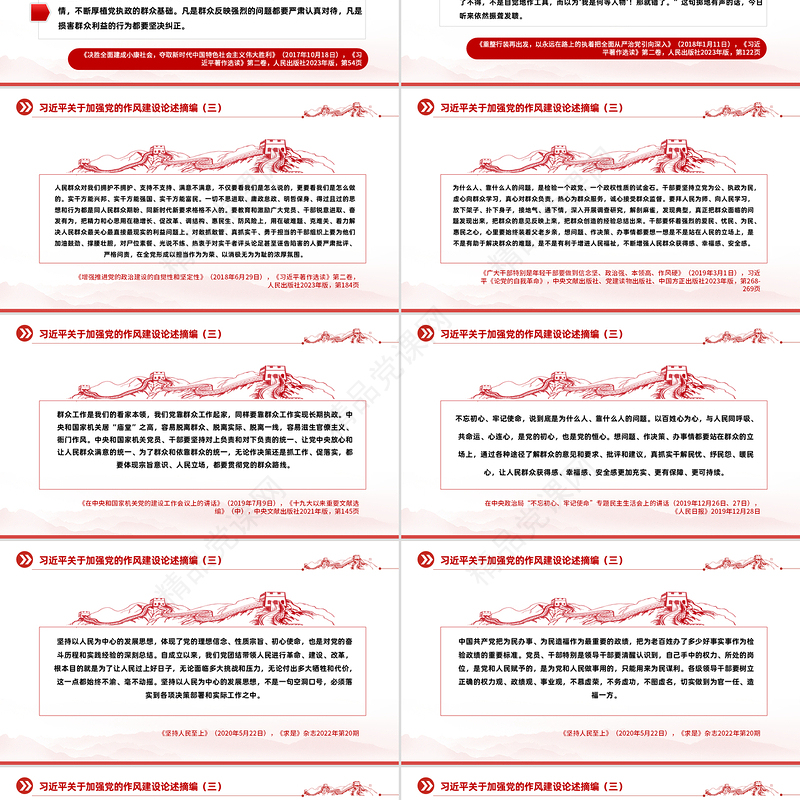 党政风习近平关于加强党的作风建设论述摘编（三）PPT微党课