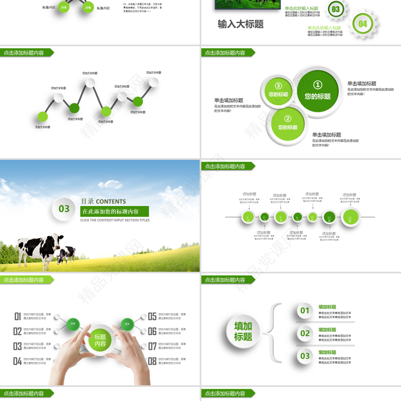 农业生态养殖畜禽畜牧家禽农场PPT模板