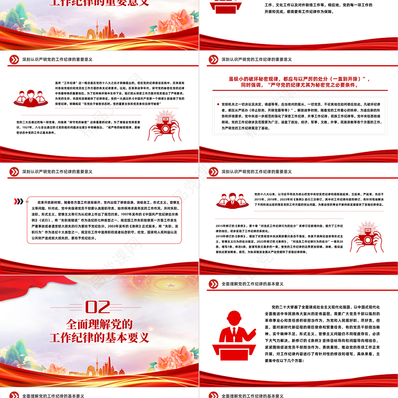 2024严守工作纪律履职尽责善作为PPT大气精美党员干部思想教育课件