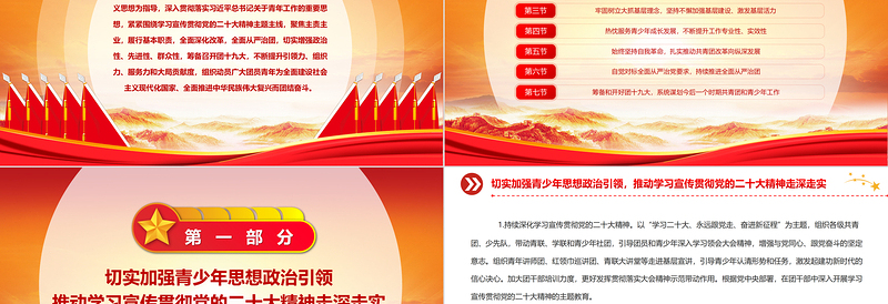 共青团中央2023年工作要点PPT简约大气风共青团专题基层党建学习课件