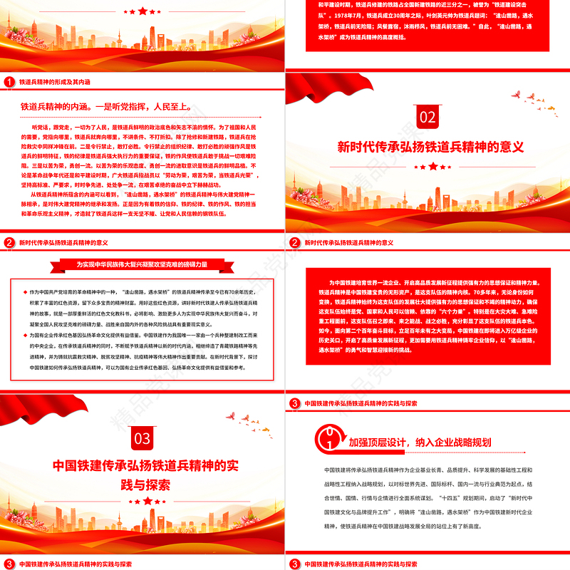2024传承红色基因弘扬革命文化PPT精美党政风以新时代传承弘扬铁道兵精神为例专题党课