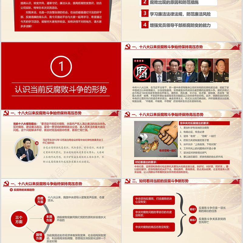 坚持廉洁从业 党风廉政建设 PPT模板