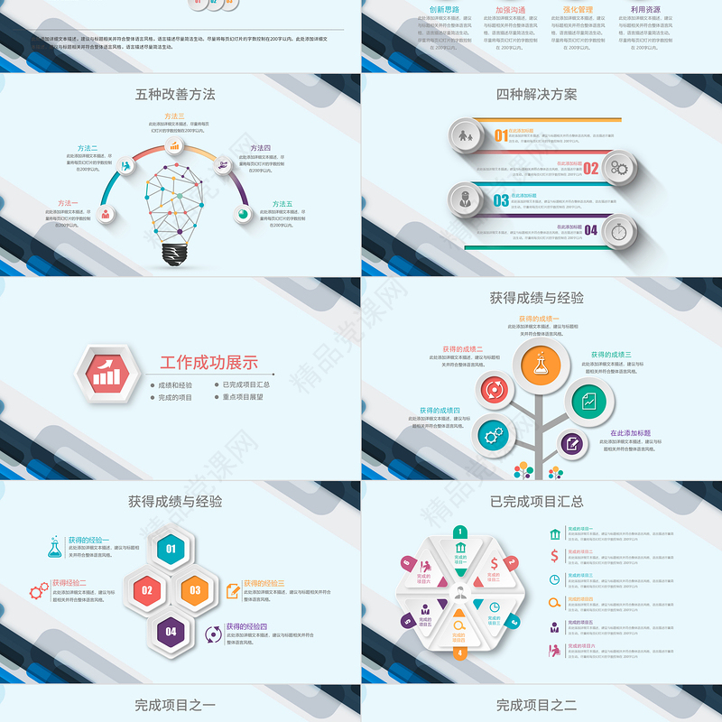 年终总结PPT微粒体新年计划动态模板